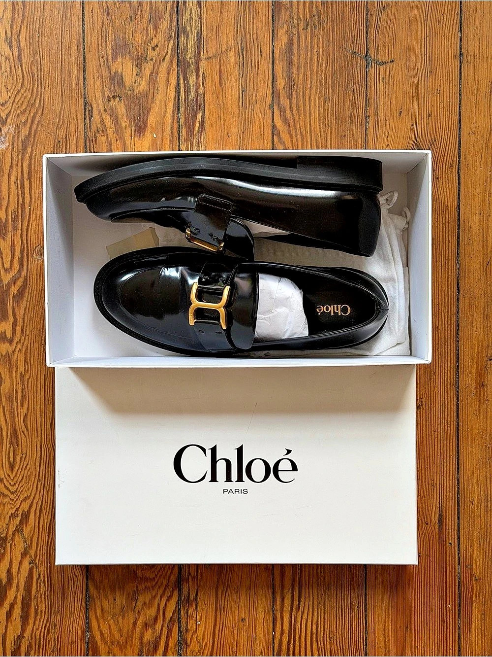 New Chloé Marcie Loafer Black Mules